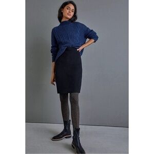 Anthropologie Anja Soft Knit Black Pencil Skirt